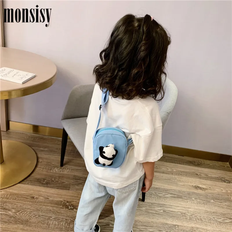 Monsisy Детский кошелек для монет холщовые сумки через плечо мальчиков и девочек