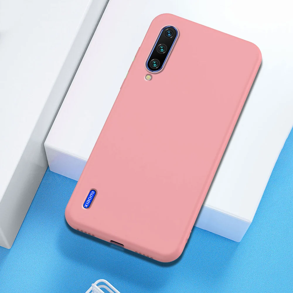 Розовый Для Xiaomi mi 9 Lite A3 Чехол Мягкий силиконовый чехол для Xiaomi mi Note; размеры 9 и 10 9 8 SE A2 Lite для Red mi Note 7 8 K30 Pro 7A 8A чехол - Цвет: Розовый