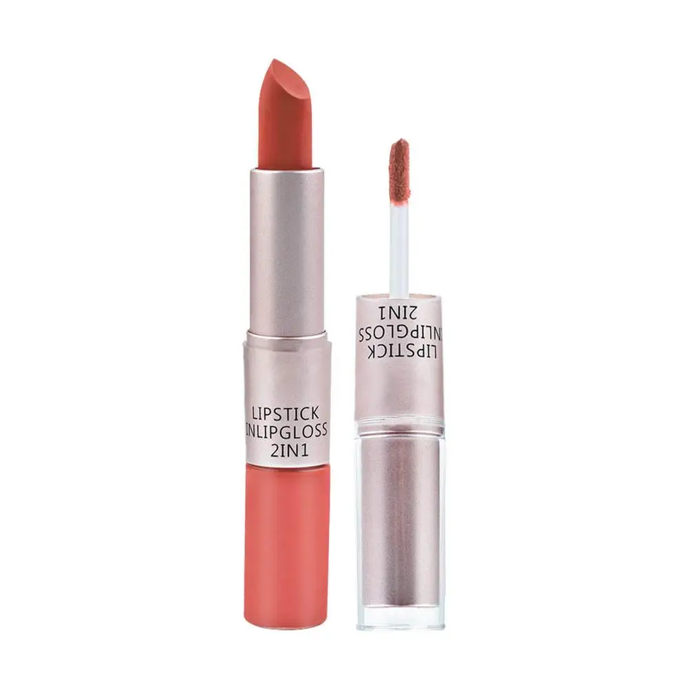 

Matte Lipstick With Lip Gloss 2-in-1 Matte Lip Balm And Matte Liquid Lipstick For Lips Makeup 12 Color Moisturizing Long Lasti