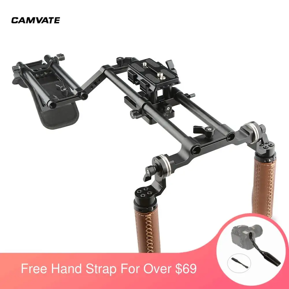 CAMVATE плечевой Риг для камеры с поролоновой накладкой и ARRI розеткой двойной