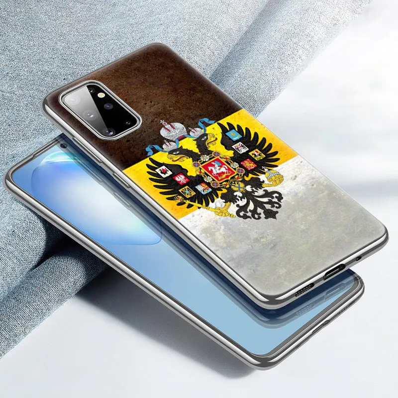 russia flag national emblem soft case for samsung galaxy a12 a02 a03s a21s a22 a32 a52 a72 a82 s21 plus fe ultra m32 m12 cover free global shipping
