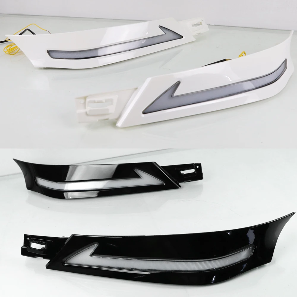 1 Пара светодиодных дневных ходовых огней для Toyota Vellfire 30 2016 2017 2018 2019, светодиодная фара с дневными ходовыми огнями и поворотным сигналом.