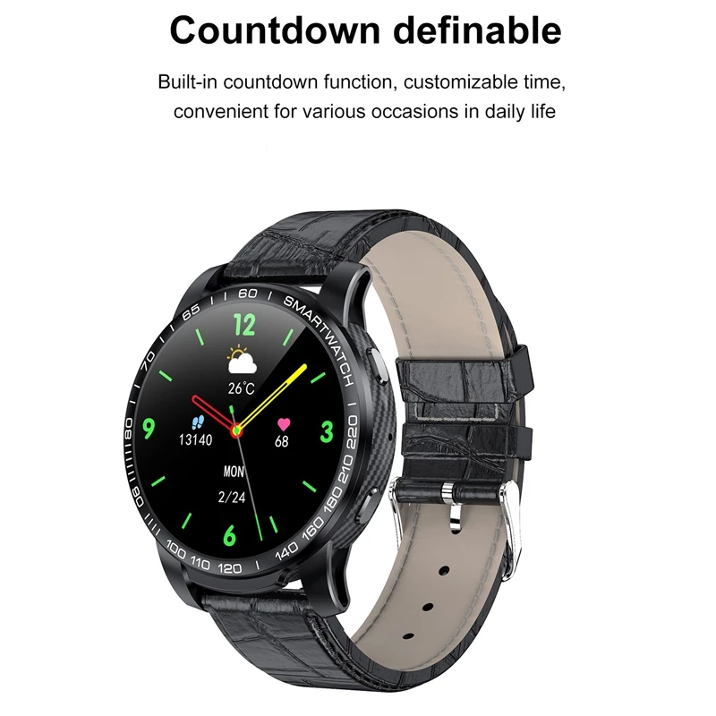 

F7 Smart Watch Exercise Watch Blood Pressure Full Circle Full Contact 5D Carbon Fiber Fuselage Fitness Watch,Black Belt