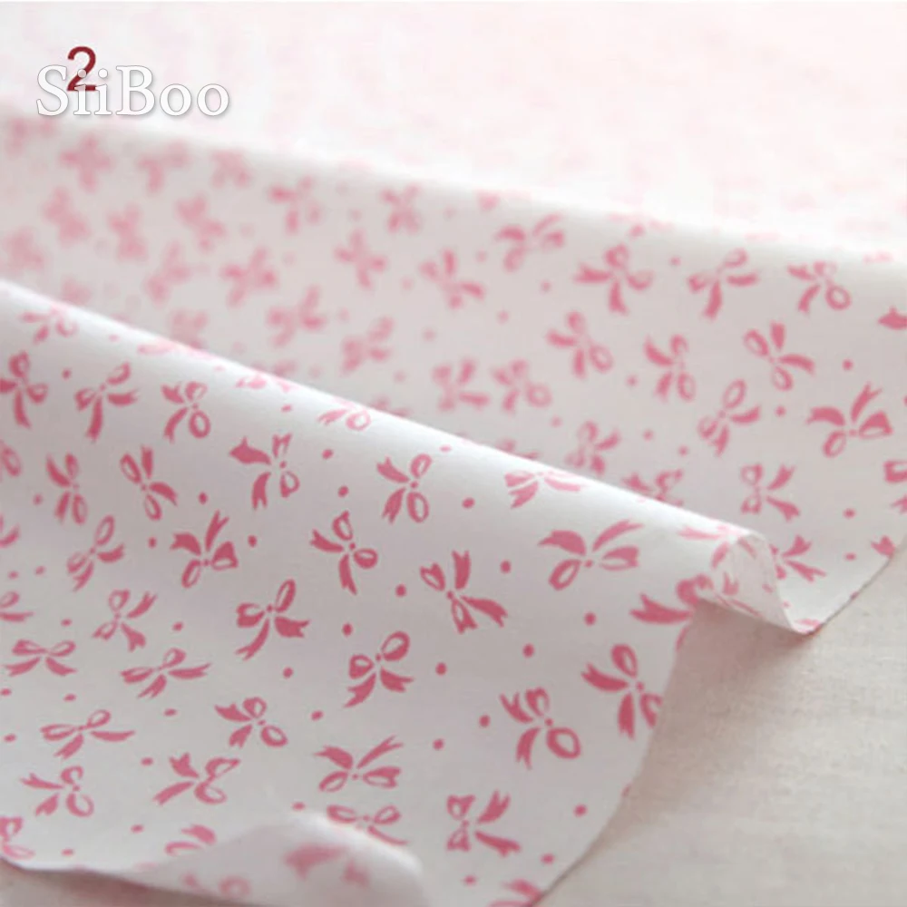 Пасторальный стиль Печать Розовый хлопок ткань для DIY аксессуары 100% tejido шитья на