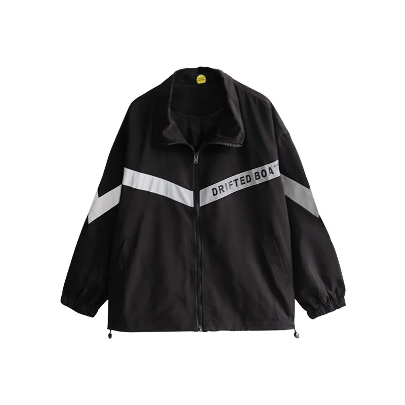 

2021 New Reflective Jacket Men's Fashion Loose Plus Size Clothes Chaquetas Hombre Japanese-style Baggy Harajuku Jackets For Men