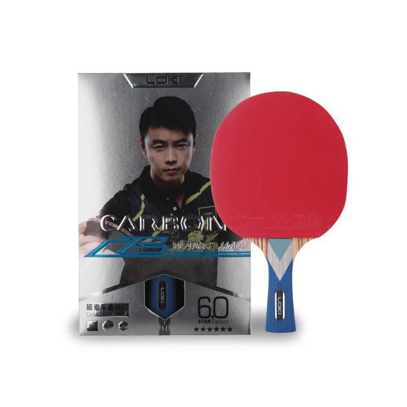 Wholesales professional ping pong M series 6 star table tennis racket with carrying case