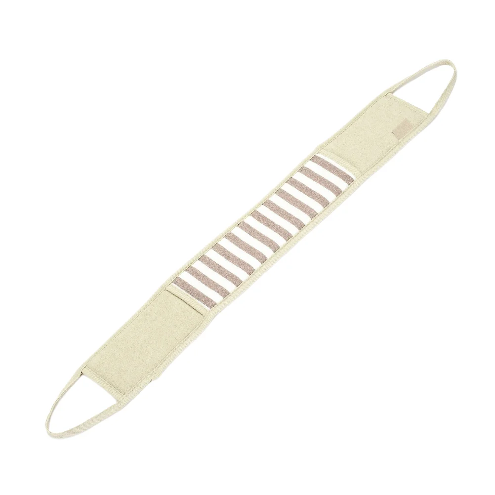 

Простая щетка для мытья ванны, отшелушивающая полоска для спины, накладка на спину, скребок для банных полотенец для дома (полоски хаки)