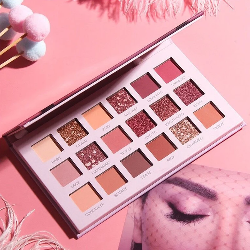 18 цветов палитра теней для век телесного цвета металлик высокий мерцающий