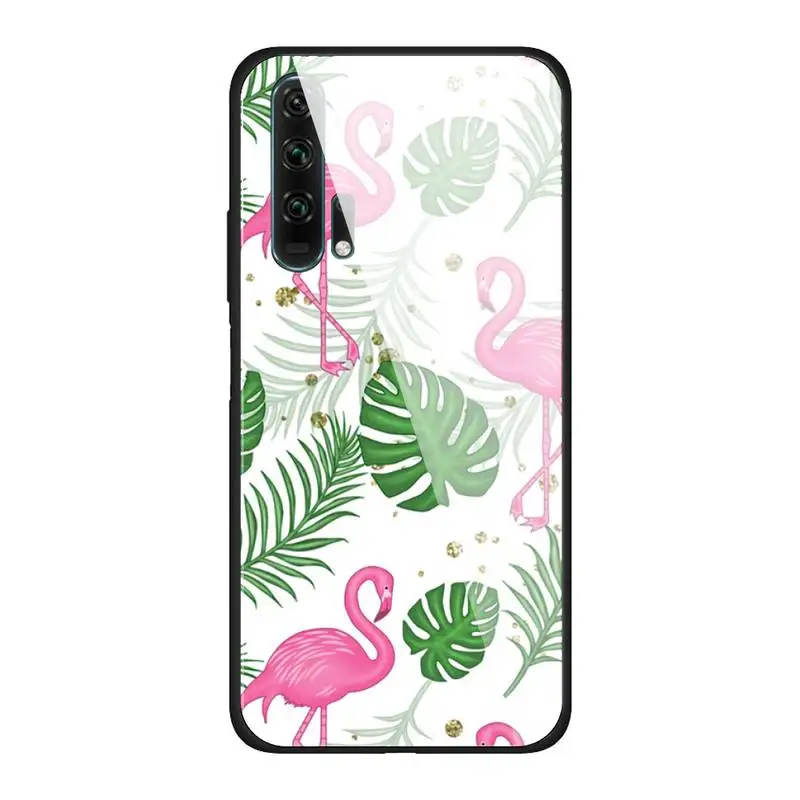 

Pink Flamingo Bird Glass Phone Case Fundas For Huawei P20 Pro P30 Lite Mate 9 10 20 Pro Nova 3i 5 3E Cover Accessories