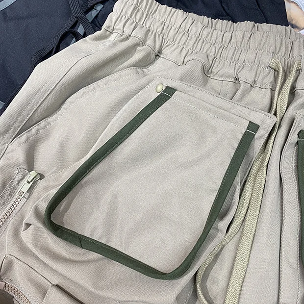 

Slightly Oversize Shorts Men Women Classic Drawstring Multiple Pockets Shorts High Quality Casual Breeches