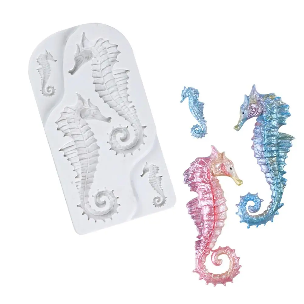 Морские коньки помадки украшения для торта силиконовые сахарные изделия форма