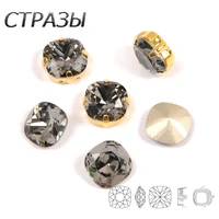 ctpa3bi garment black crystal diamond decorative sewing rhinestone cushion cut jewels glass beads fancy stones for dancing dress