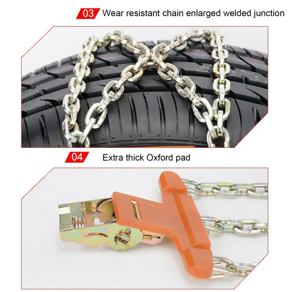 Новая Автомобильная зимняя шина противоскользящие цепи кабель для колес ремень