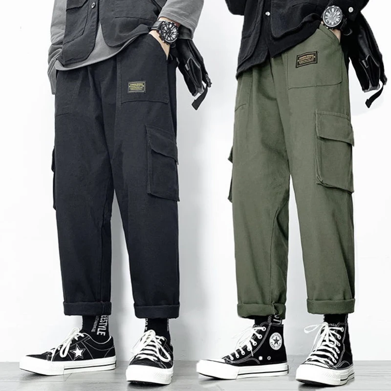 

Брюки-карго мужские прямые, джоггеры, свободные брюки, рабочая одежда для улицы, весна