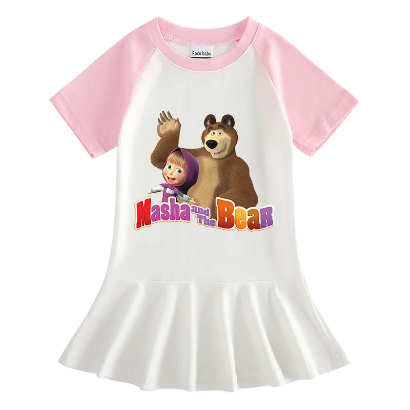 

Kids Cartoon Dress For Girls Party Dress Princess Dress Costume Summer short-sleeve dress Children Clothing 1-7Y Dropping