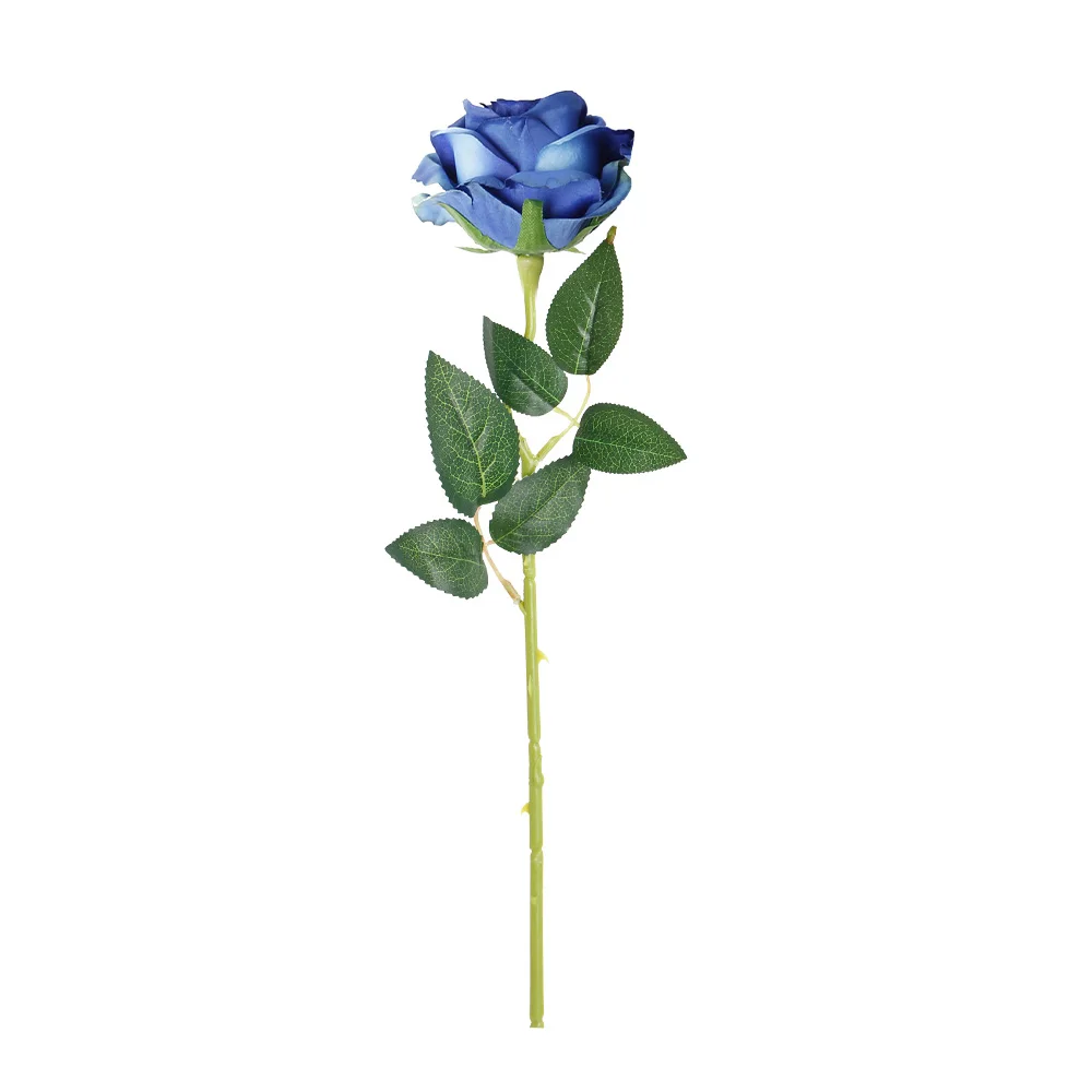 Blue Erxiaobao Brand New Gradient Rose Artificial Flowers High Quality Fake Silk Wedding Flower for Home Living Room Decoration - Цвет: Blue