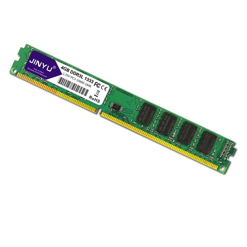 JINYU Ddr3 низкого напряжения 4G 1,35 V 240Pin Ram память для рабочего стола