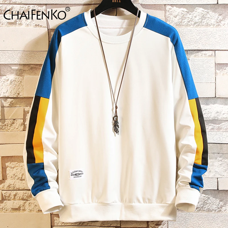 

CHAIFENKO Модный повседневный мужской пуловер свитшоты 2020 весна осень Харадзюку мужские толстовки хип-хоп Уличная одежда с капюшоном