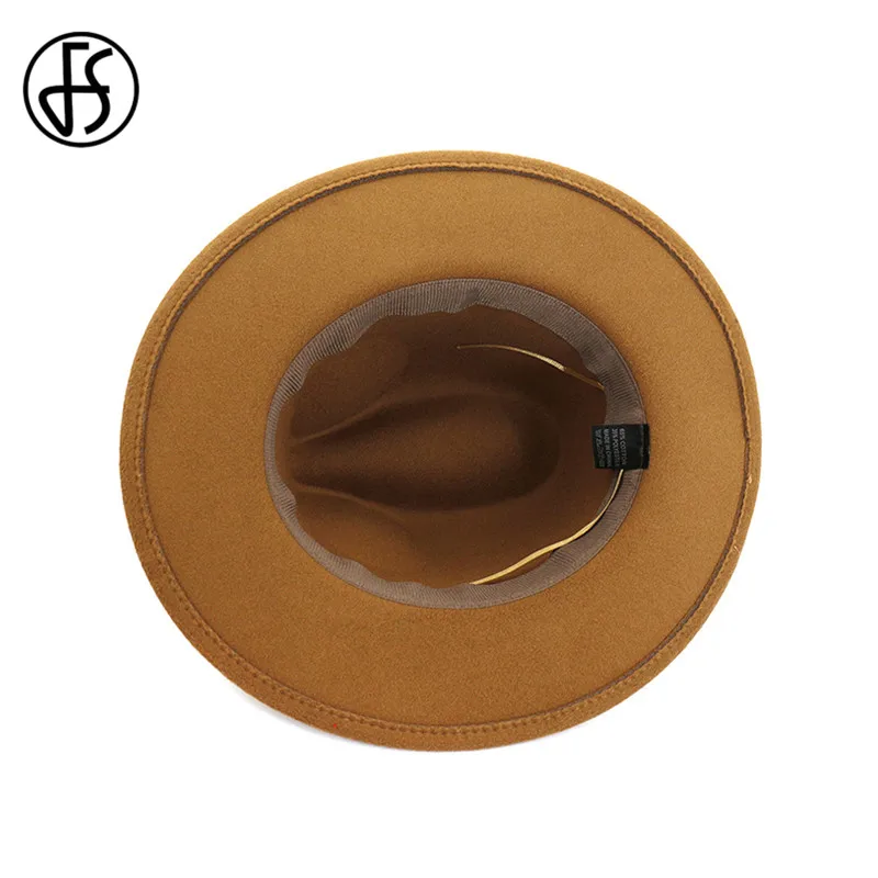FS зимние Осенние шерстяные шапки для мужчин женские фетровые шляпы черные