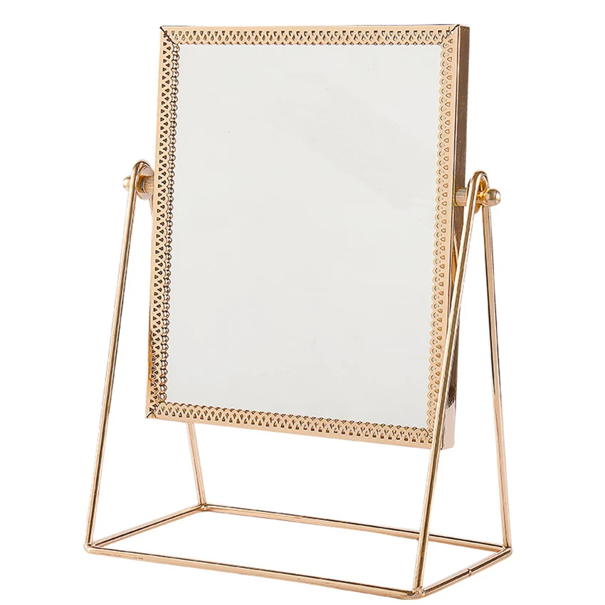 

Square Singe Side Cosmetic Mirror Luxury HD Vanity Mirror Household Desktop Makeup Mirror Beauty Makeup Styling Accessories
