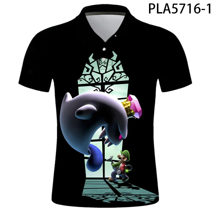 

Рубашка-поло мужская с коротким рукавом, модная повседневная Уличная одежда с 3D-принтом Luigis Palace