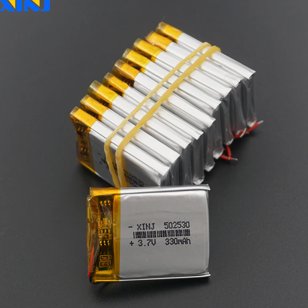 XINJ 3.7V 330mAh Polymer Rechargeable Li Lithium Battery LiPo 502530 For GPS Sat Nav Smart Watch Bluetooth Earphone Headset | Электроника