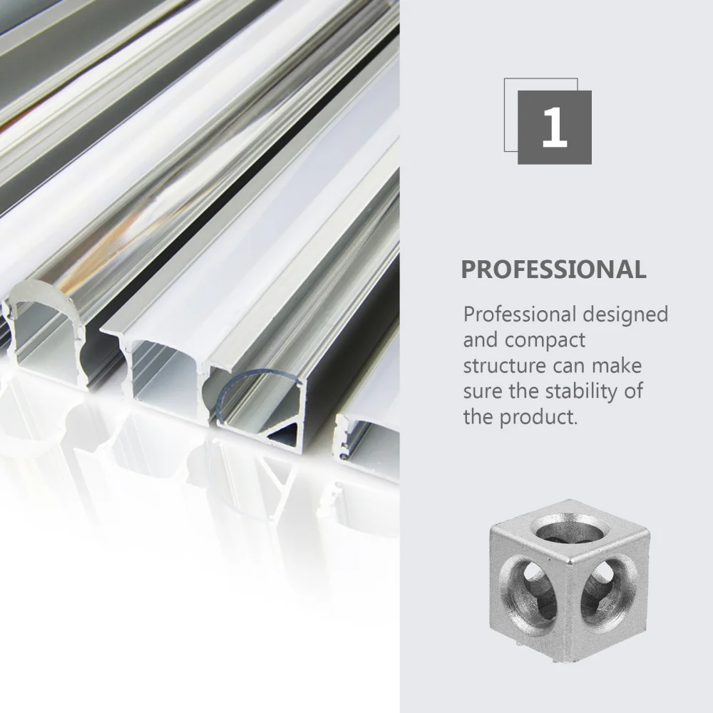 

1 Set 4pcs Aluminum Profile Corner Bracket Corner Bracket Cube (Silver)