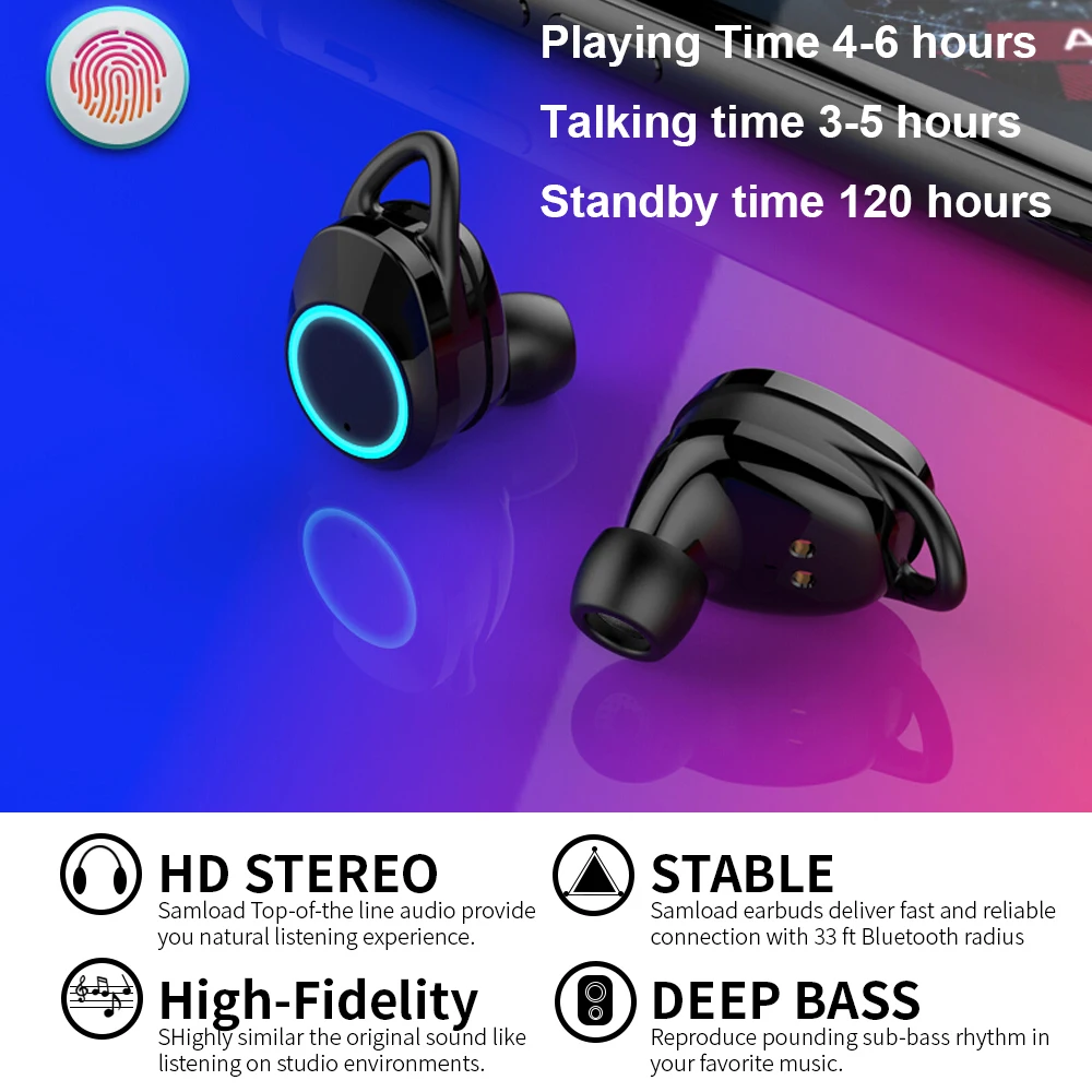 

Bluetooth 5,0 , TWS