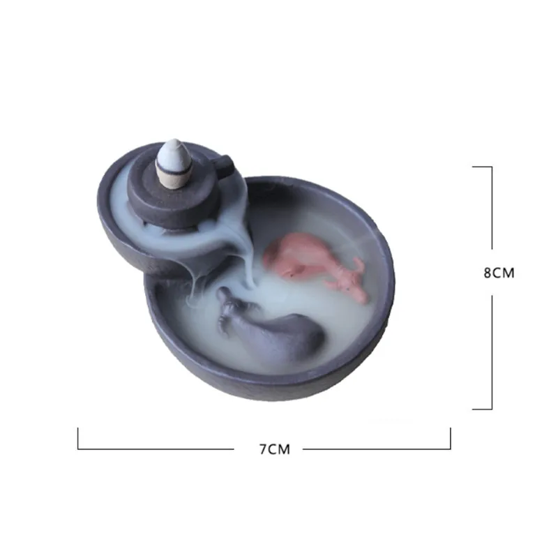 Керамическая горелка для благовоний с обратным потоком креативный