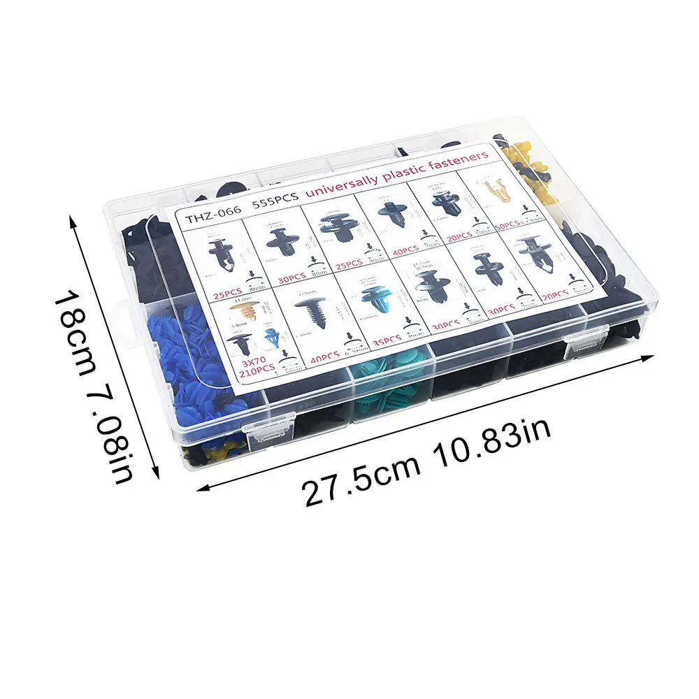 555 шт Автомобильная клипса набор различных размеров автомобильный толкатель