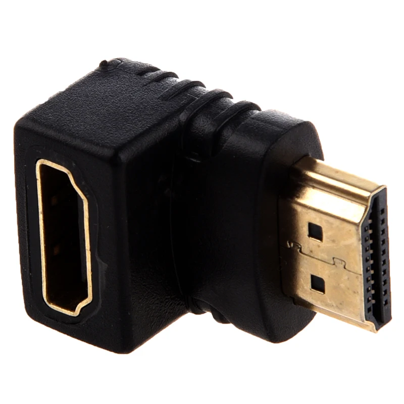 HDMI адаптер 90 градусов правый угол l-тип (нижний) черный | Электроника