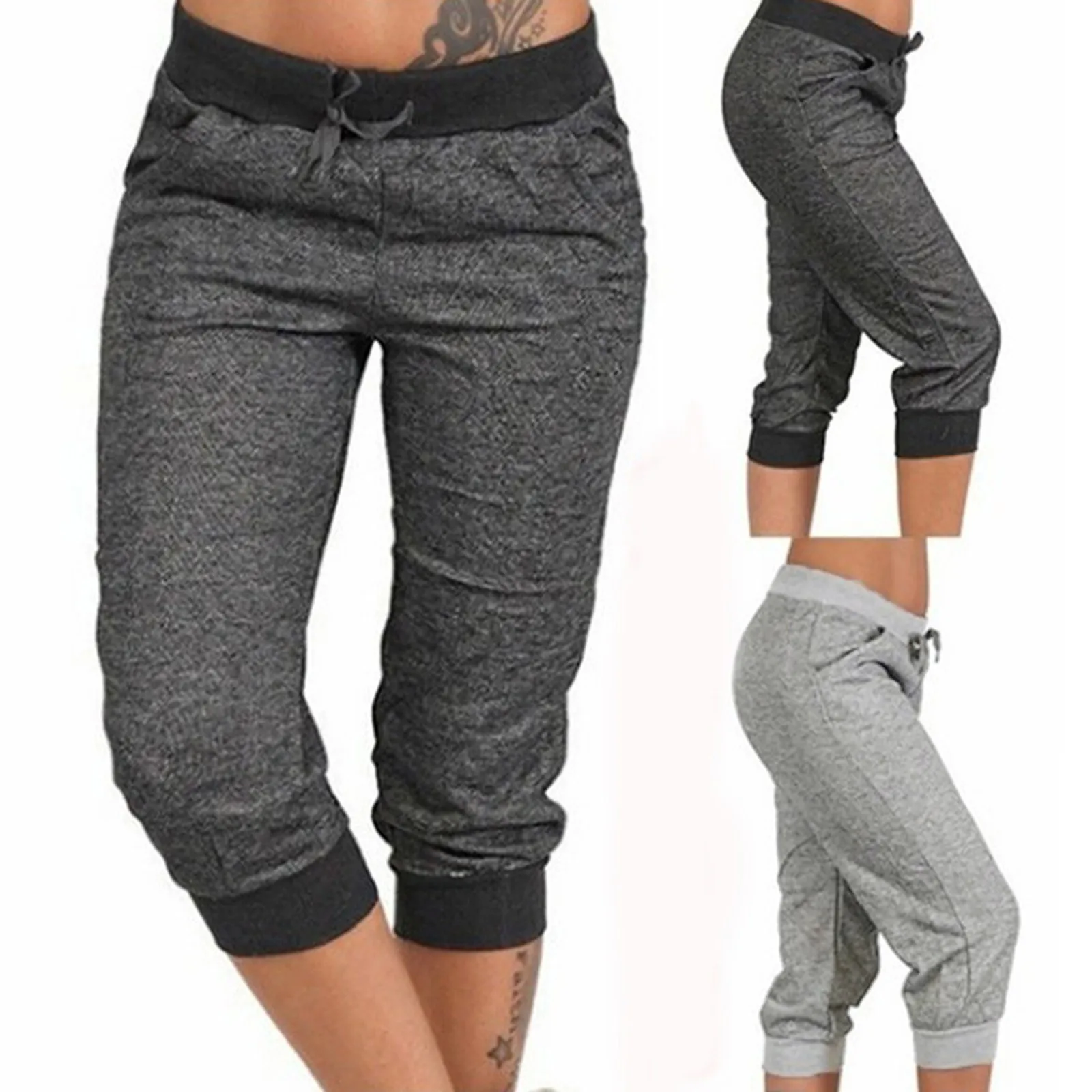 

2021 New Women Casual Fitness Shorts High Waist Solid Short Trousers Summer Ladies Workout Shorts Elastic Fashion Sportswear