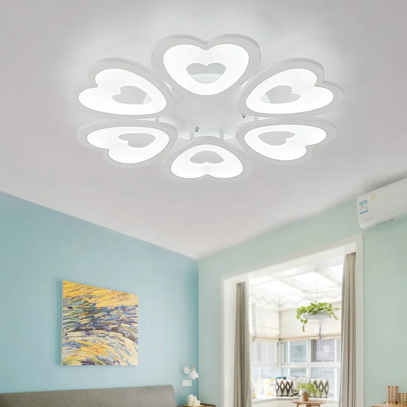 

2020 6 heads New Design Acrylic Modern Led Ceiling Lights lampe plafond avize Indoor 4 shapes 100-240V