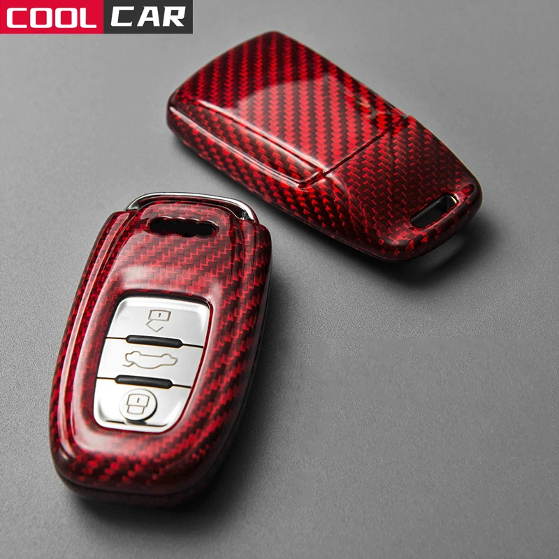 

Dry Carbon Fiber Car Key Fob Cover Protect for Audi A4 A4L A5 A6 A6L Q5 S5 S7 Protect Shell Decoration Protection Key Case