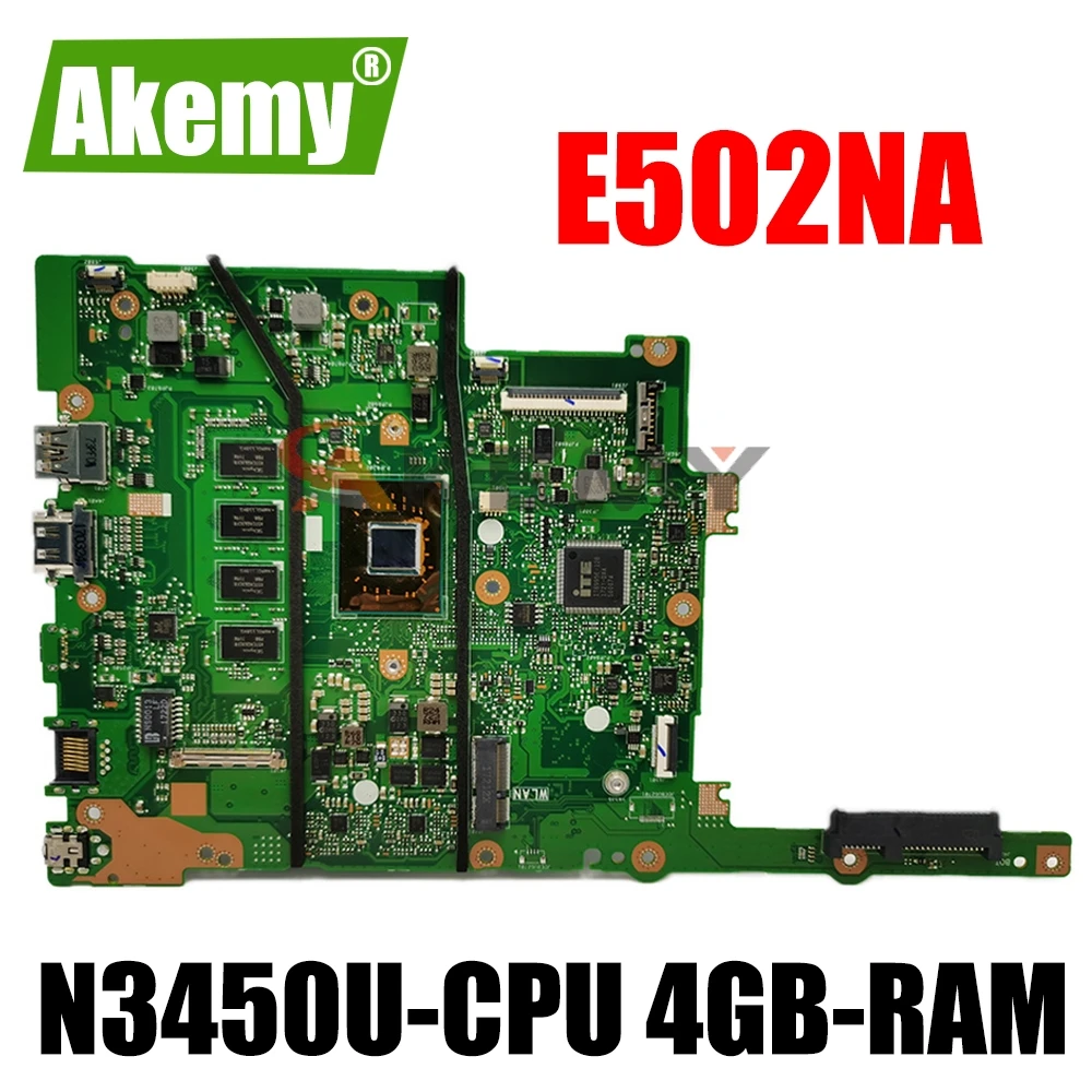 

Akemy E502NA материнская плата для ноутбука ASUS E402N E502N E402NA E502NA R417N лаптоп материнская плата с N3450U-CPU 4GB-RAM