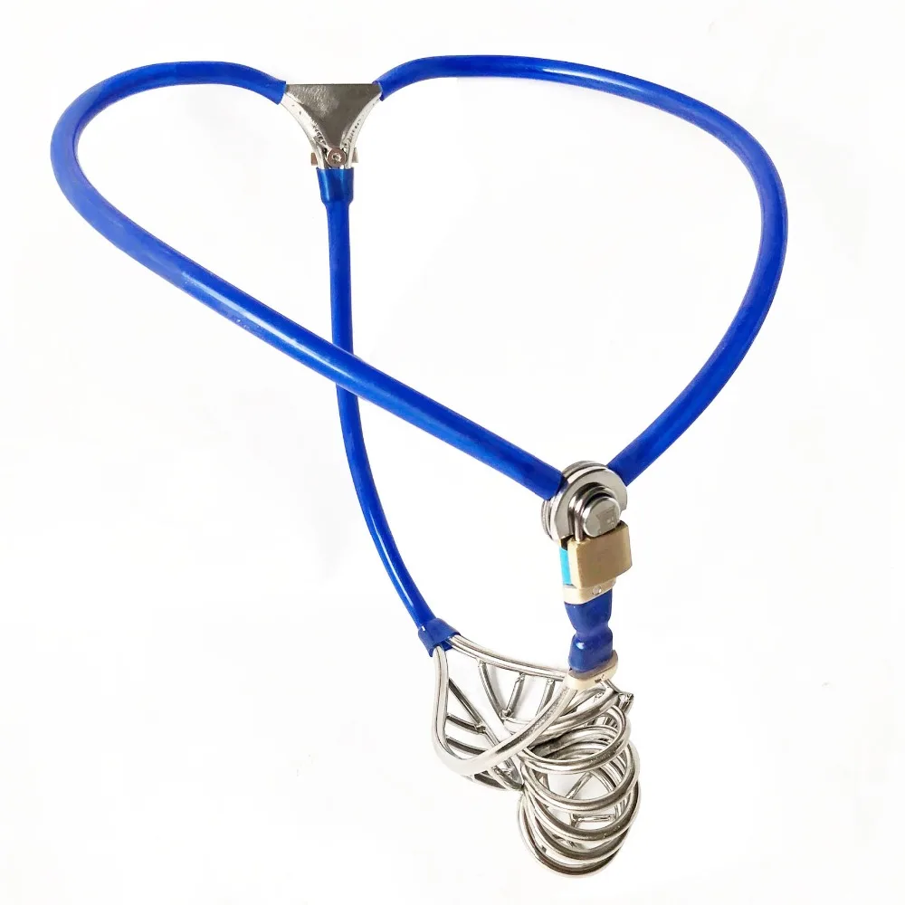 Нержавеющая сталь металл целомудрие клетка Мужской Пояс верности для пениса