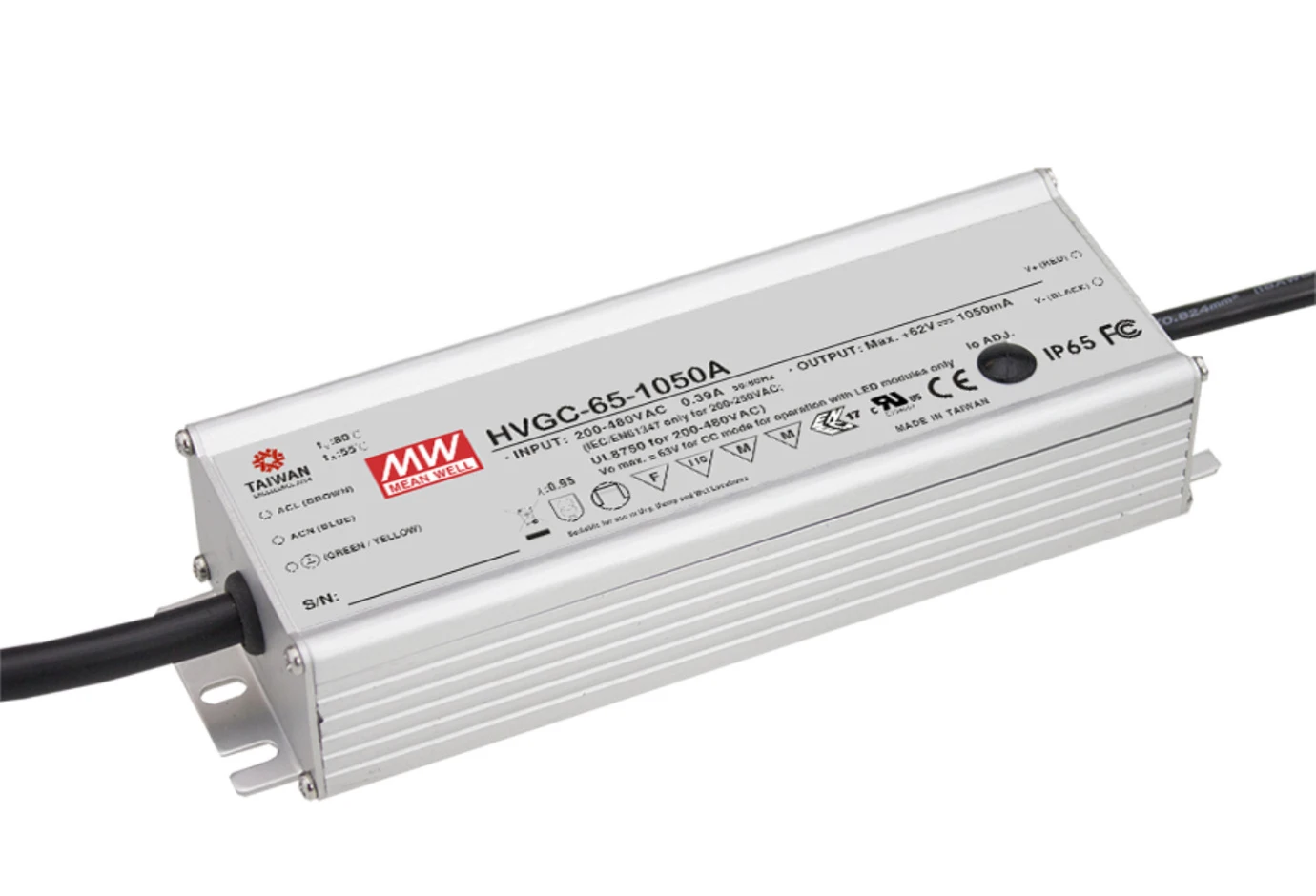 Гармоничный MEAN WELL HVGC-65-700A 9 ~ 93 в 700mA meanwell HVGC-65 65 1 Вт с одним выходом светодиодный