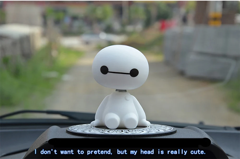 

Cartoon Plastic Baymax Robot Figuur Auto Ornamenten Auto Interieur Decoraties Grote Hero Pop Speelgoed Ornament Accessoires