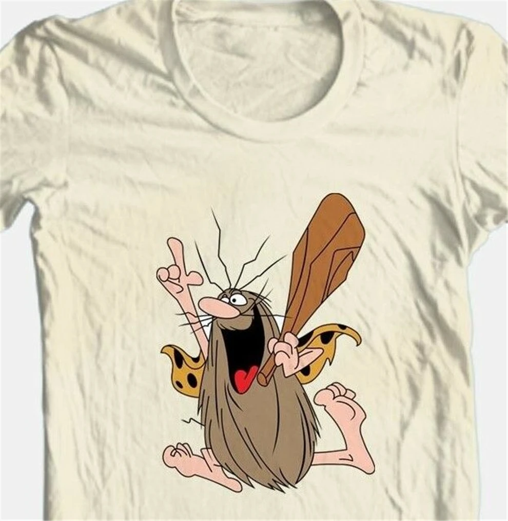 Футболка Captain Caveman бесплатная доставка хлопковая с рисунками для субботы 1980