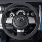 Для Toyota FJ CRUISER черная замша DIY чехол рулевого колеса автомобиля аксессуары