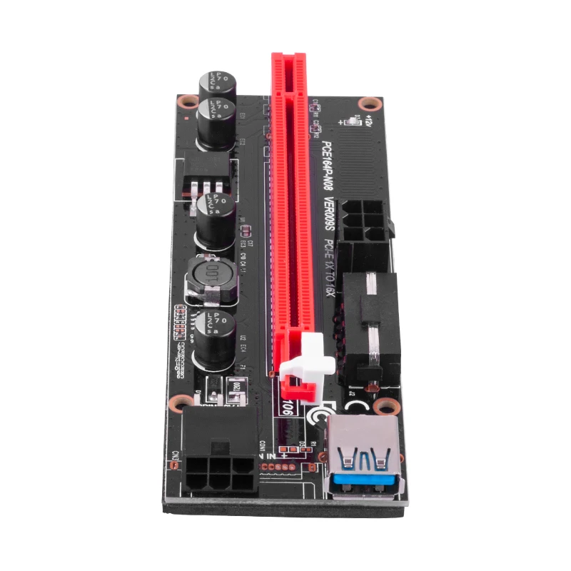 райзер для видеокарты pci e 16x майнинга Переходная карта 008 PCIe PCI E Express 1x до USB 3 0