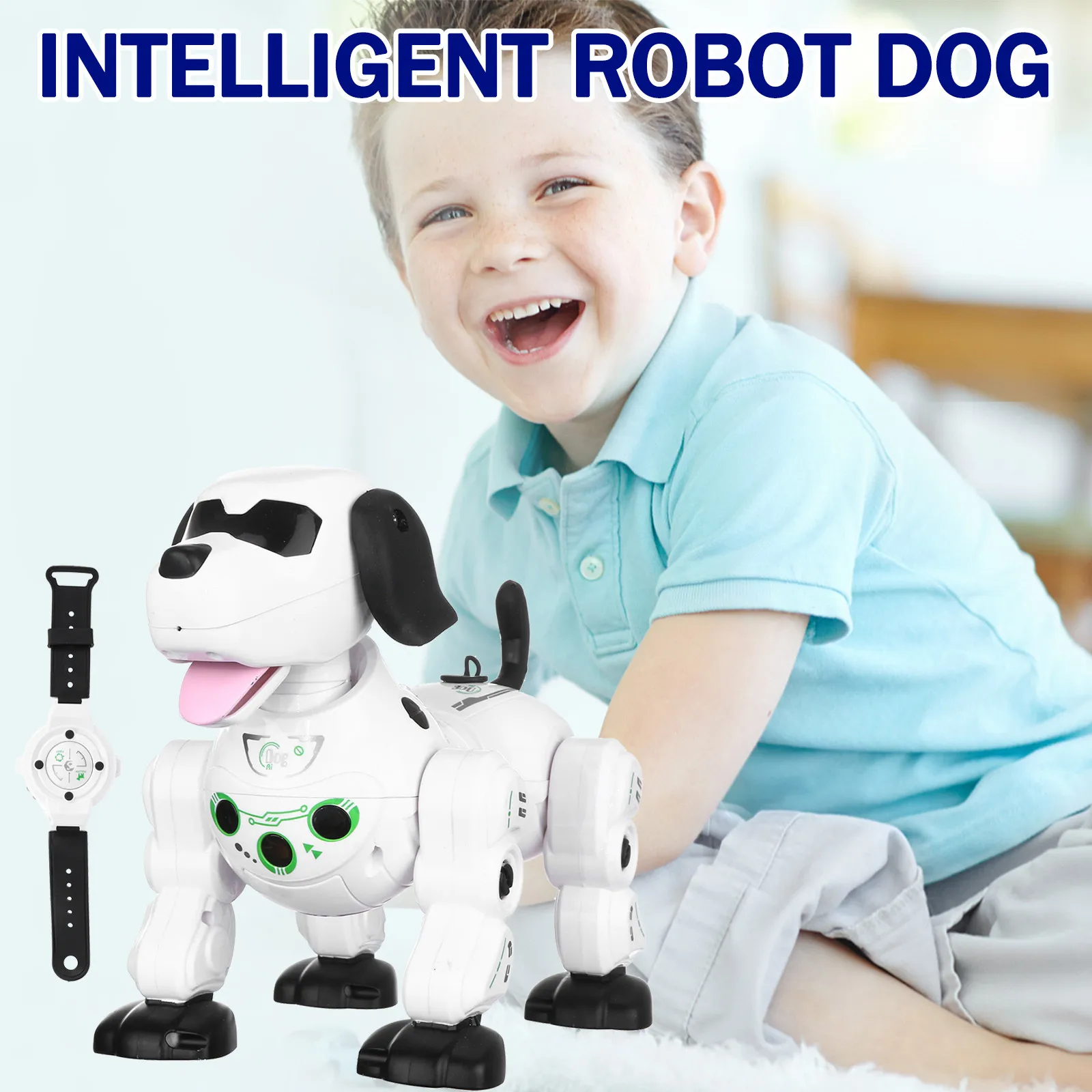 

2.4G Follow Dog Robot Toys For Kids Smart Remote Control Robot Touch-sensing Gift Model Deformed Car Toy For Boy Gift 2021 New