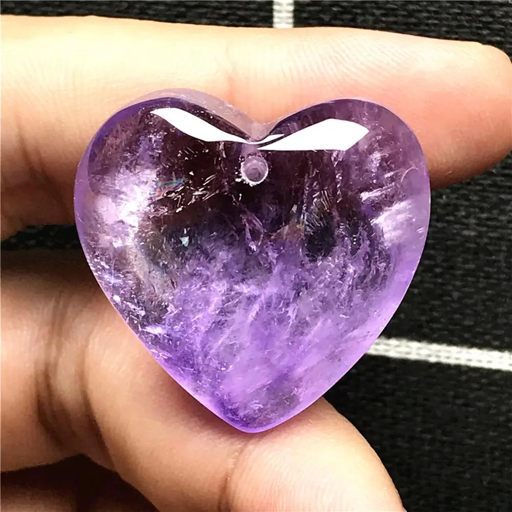 Топ натуральное Сердце Аметист кулон ювелирные изделия для женщин леди мужчина