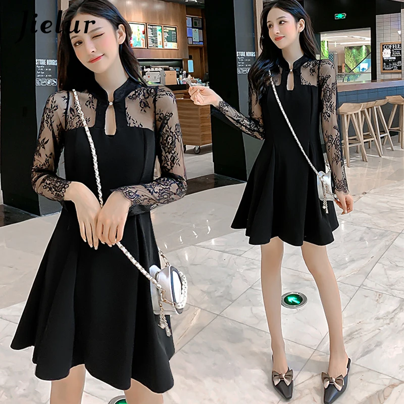 Jielur сексуальное кружевное платье женские вечерние облегающие платья