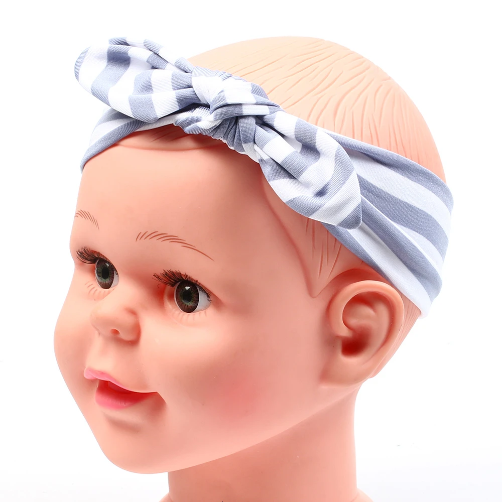 striped baby headband girl Infant hair cloth accessories band bow turban newborn Headwear hairband Gift Toddler children | Детская