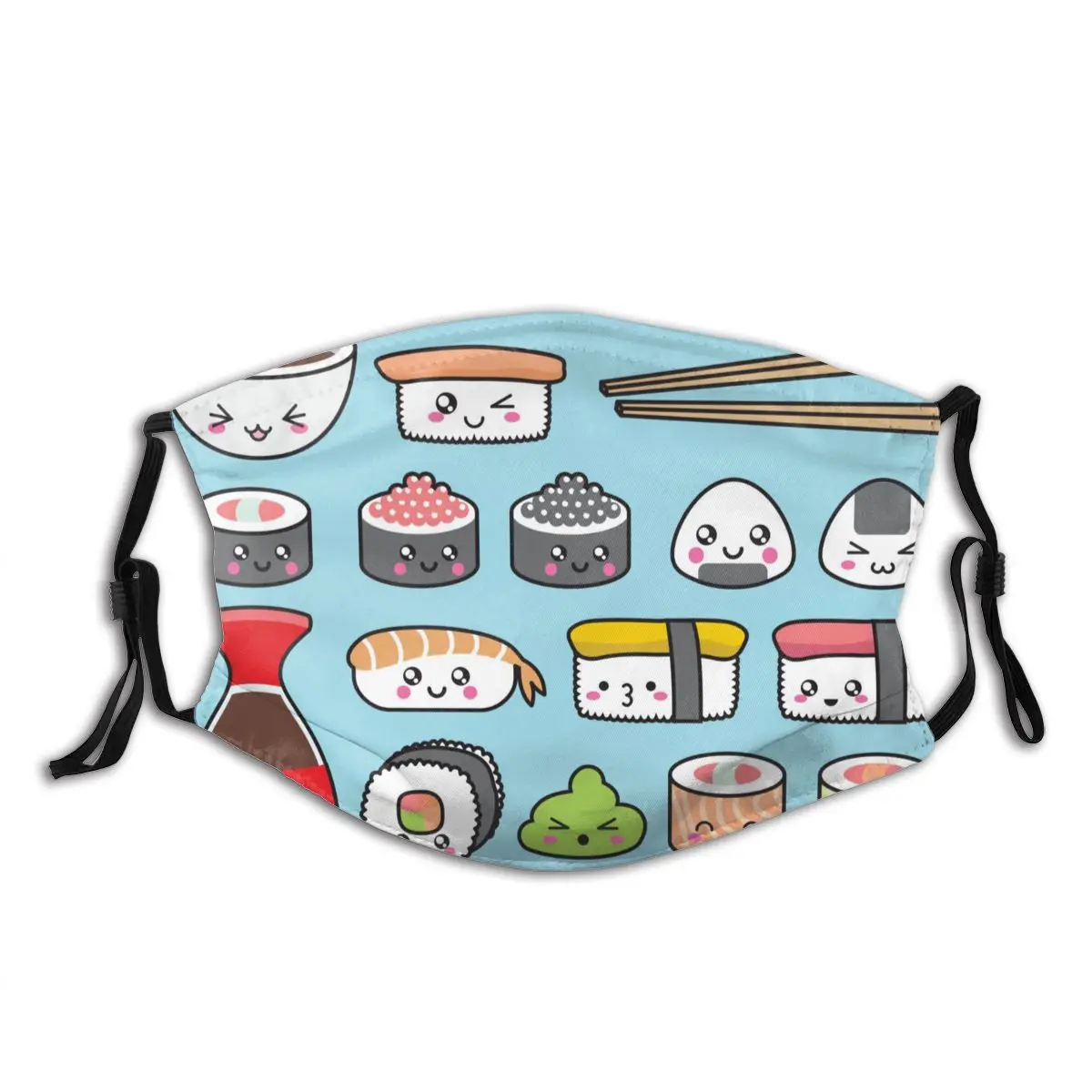 Японские суши с забавными выражениями лица для мужчин и женщин уличные виды