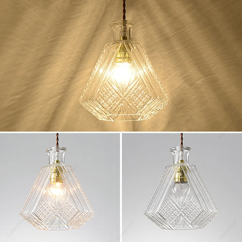 Винтажный подвесной светильник в виде стеклянной бутылки лампа для столовой