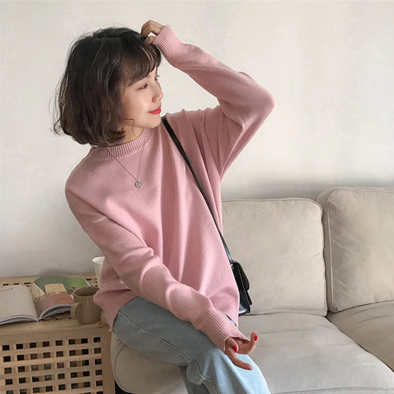 Женские свитера с круглым вырезом шикарный женский трикотажный свитер осень 2021