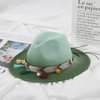 womens hat fedora gradient color green red blue western cowboy panama mens hat outdoor fedora hat pamelas y tocados para bodas