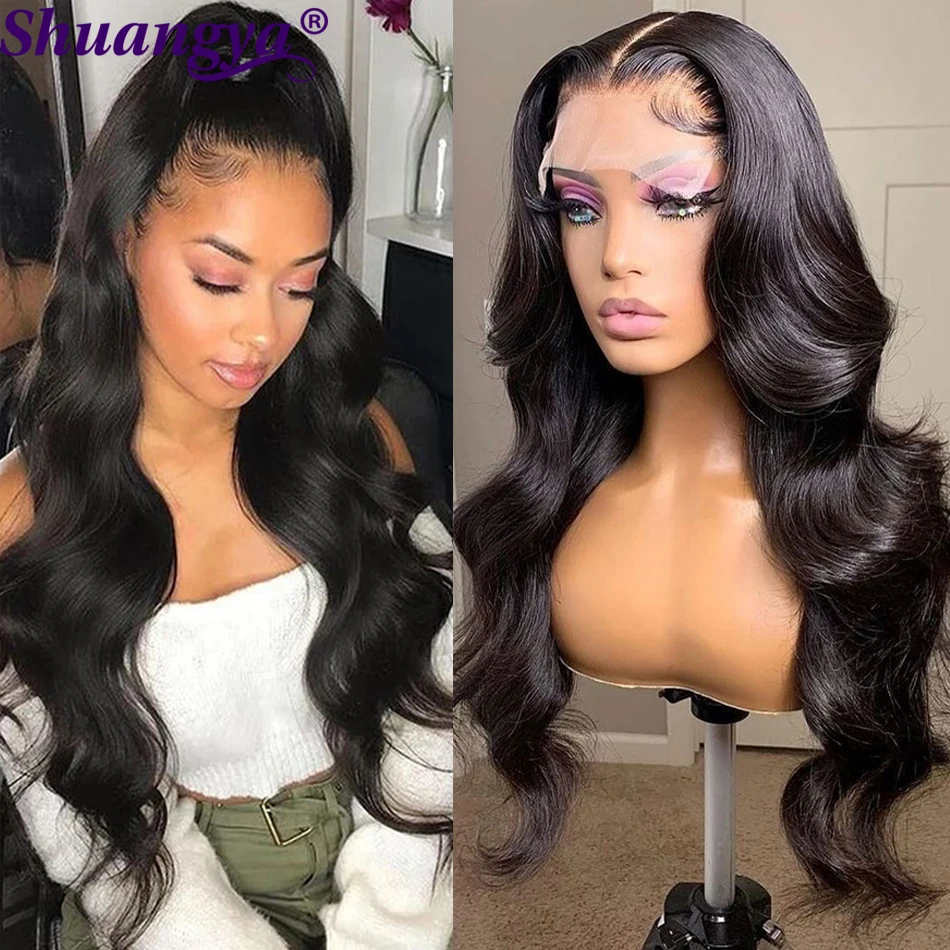 Body Wave Lace Closure Wig 4x4 Remy Human Hair Lace Wigs For Women Malaysian 13x1 4x1 T Part TRANSPARENT Lace Wigs Shuangya Hair